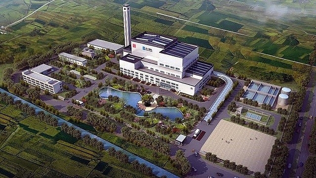 Phối cảnh Nhà máy xử lý rác phát điện của TP Bắc Giang. (Ảnh: Báo Bắc Giang)