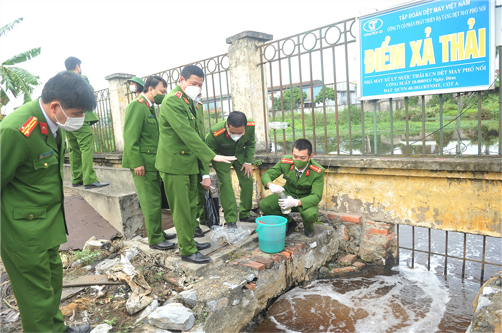 Kiểm định môi trường về nước thải của lực lượng Công an nhân dân