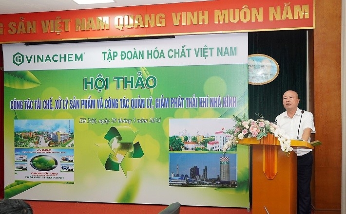 Ông Nguyễn Phú Cường, Chủ tịch HĐTV Vinachem phát biểu khai mạc Hội thảo