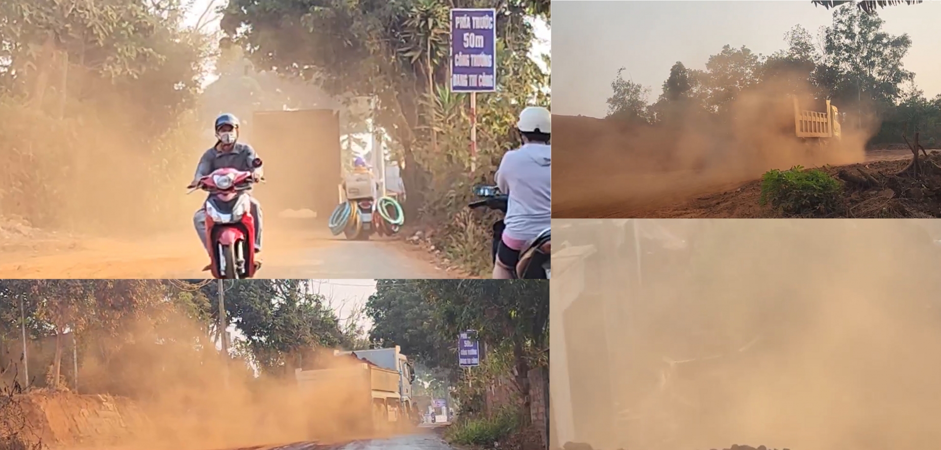 Gia Lai: ‘Bão bụi’ từ xe chở đất thi công cầu Nguyễn Văn Linh đoạn từ đường Trường Chinh - đường Lê Thánh Tôn