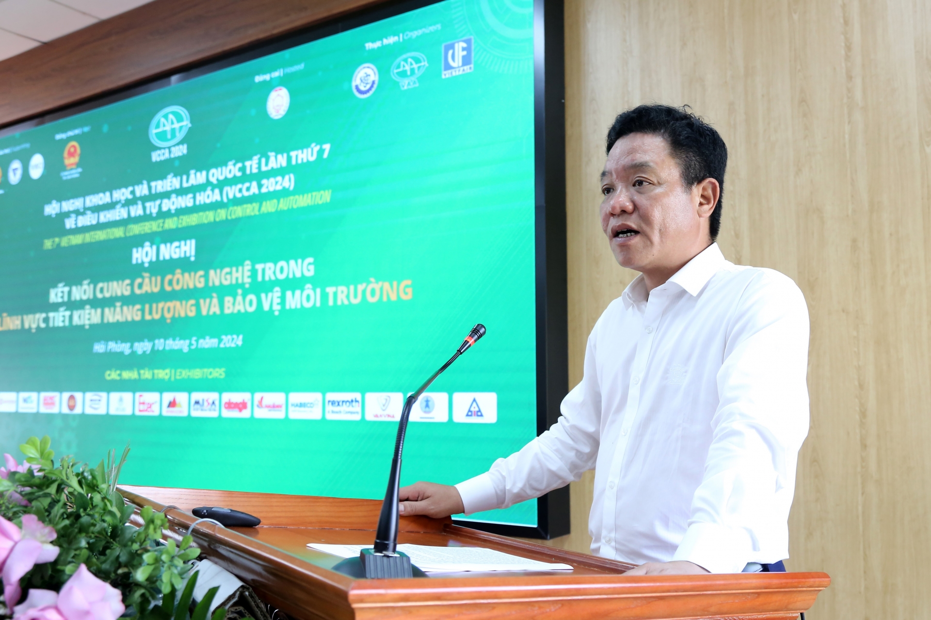 Giám đốc Sở Khoa học và Công nghệ Trần Quang Tuấn phát biểu tại Hội nghị.