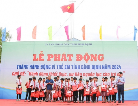 Phát động Tháng hành động vì trẻ em tỉnh Bình Định năm 2024