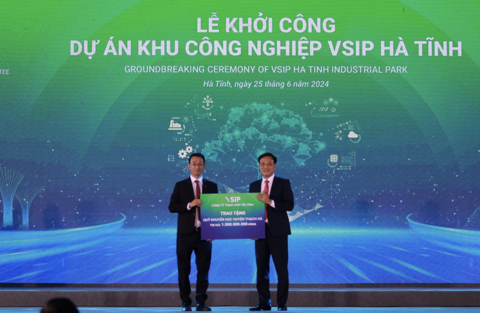 Hà Tĩnh khởi công dự án VSIP hơn 1.555 tỷ đồng