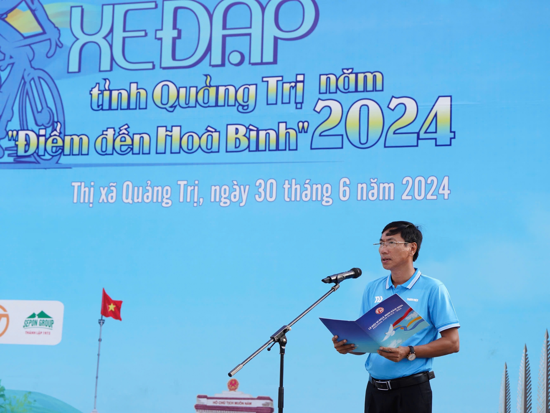 Ông Lê Minh Tuấn, Giám đốc Sở VH-TT-DL tỉnh Quảng Trị phát biểu tại buổi lễ.