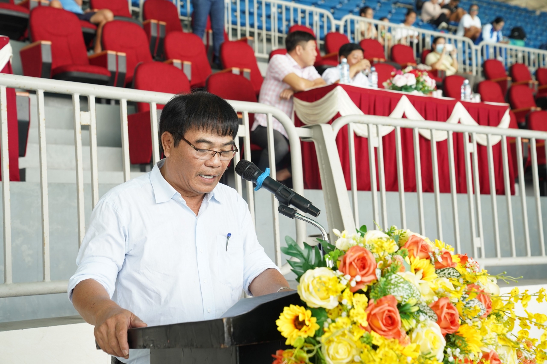 Ông Nguyễn Trọng Thao, Phó giám đốc Sở Văn hóa Thể thao Đà Nẵng phát biểu khai mạc giải.