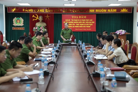 Công an tỉnh Hưng Yên tăng cường công tác nhận diện tội phạm và hành vi vi phạm pháp luật về môi trường nguồn nước mặt trên địa bàn tỉnh