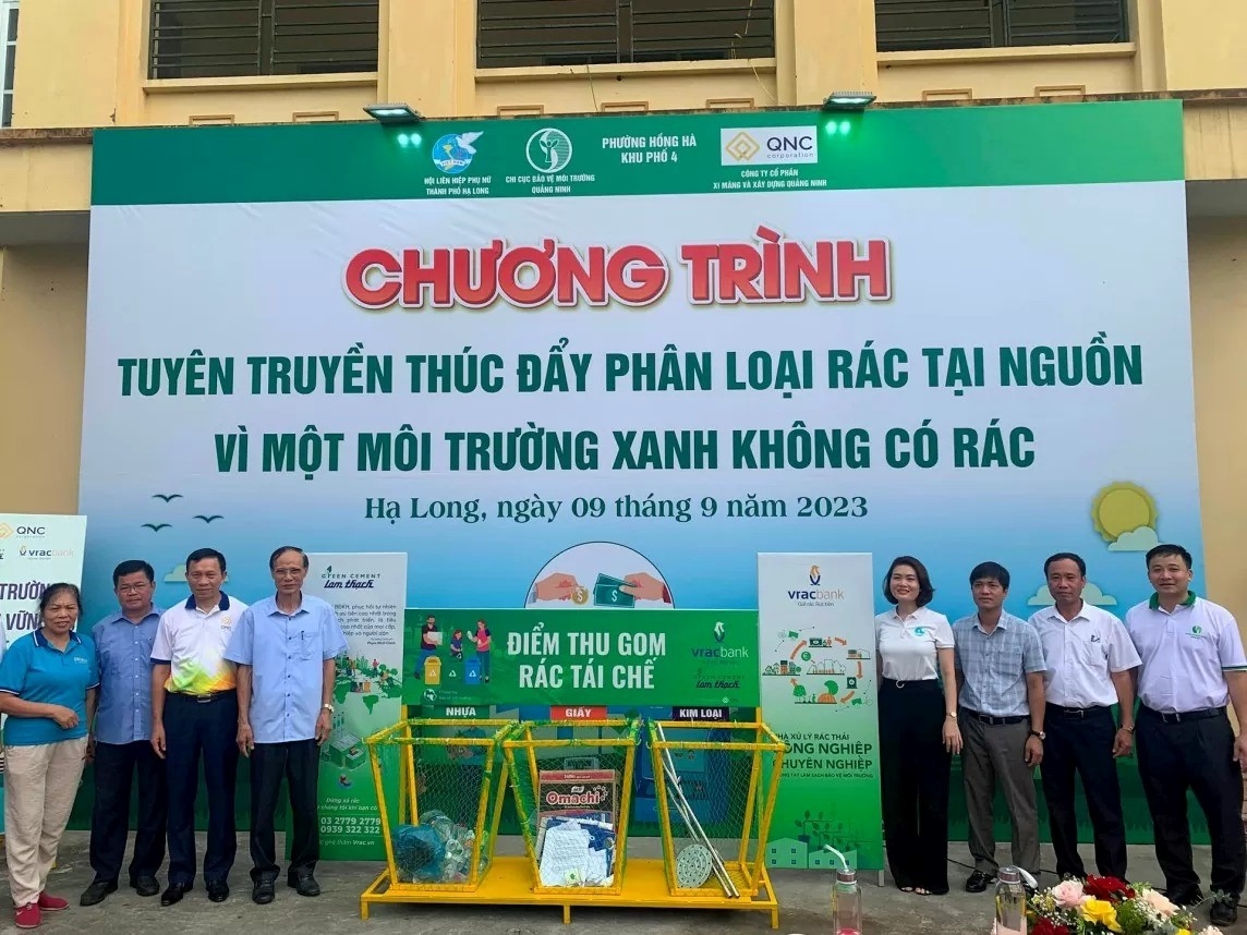 Quảng Ninh tổ chức nhiều chương trình tuyên truyền phân loại rác tại nguồn.