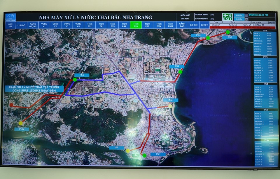 Nhà máy được thiết kế cho mục tiêu đến năm 2025, xử lý nước thải cho khu vực phía Bắc thành phố Nha Trang