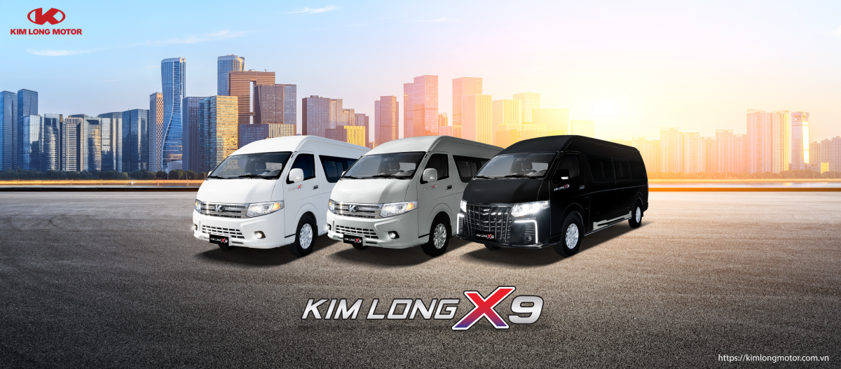 3 phiên bản xe minibus KimLong X9 (Tiêu chuẩn, Limousine và Mini van).