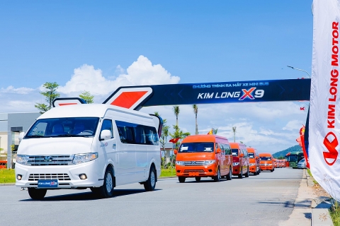 Kim Long Motor Huế ra mắt xe minibus X9 đầu tiên mang thương hiệu Việt