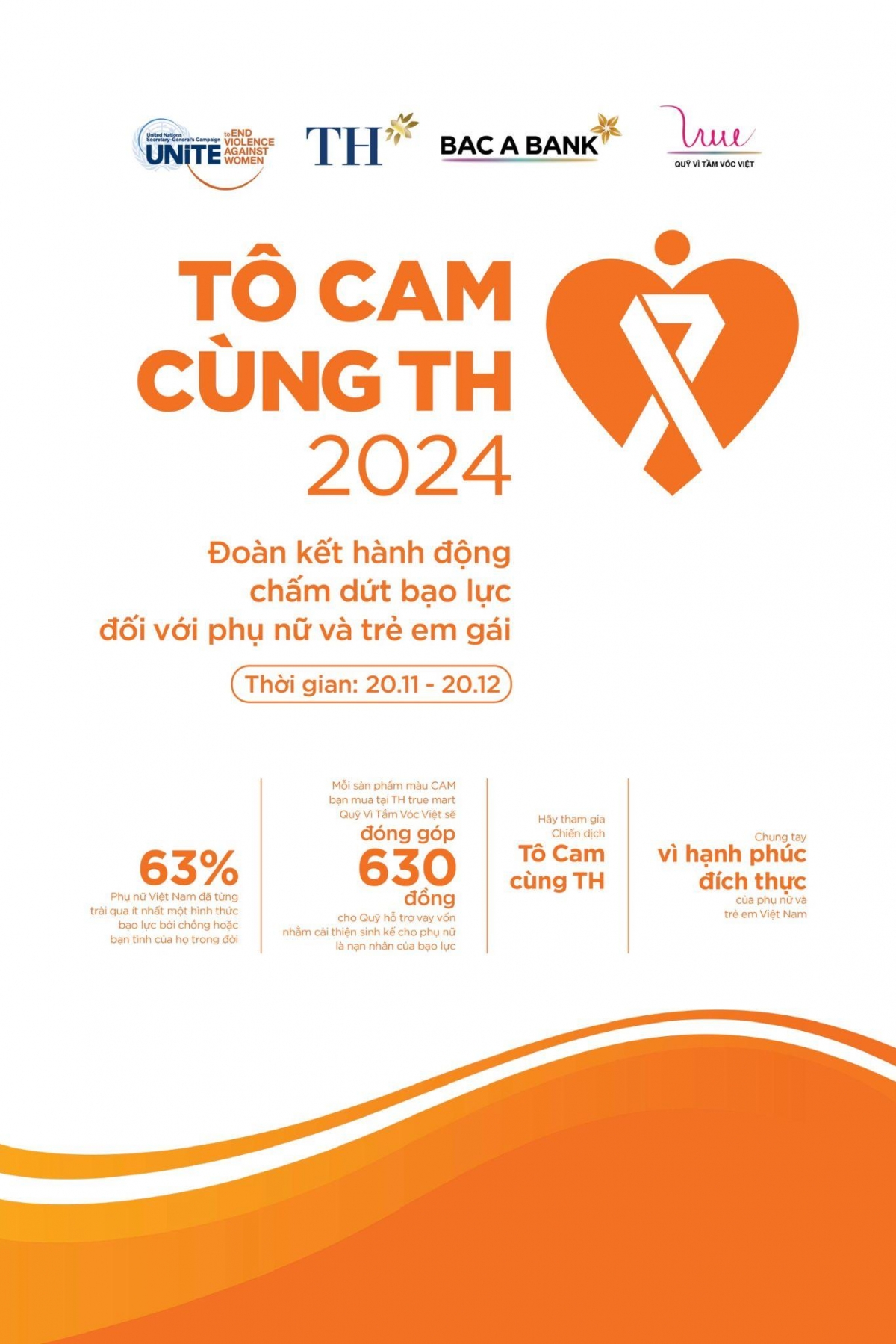 Tô cam cùng TH 2024: Hành động chấm dứt bạo lực đối với phụ nữ và trẻ em gái