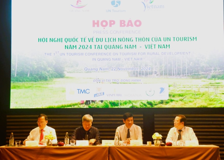 họp báo công bố đăng cai tổ chức “Hội nghị quốc tế về du lịch nông thôn của UN Tourism” tại Quảng Nam