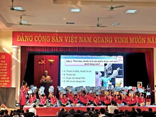 Thái Bình đã tổ chức Hội thi Rung chuông vàng tìm hiểu kiến thức về phòng chống tác hại thuốc lá