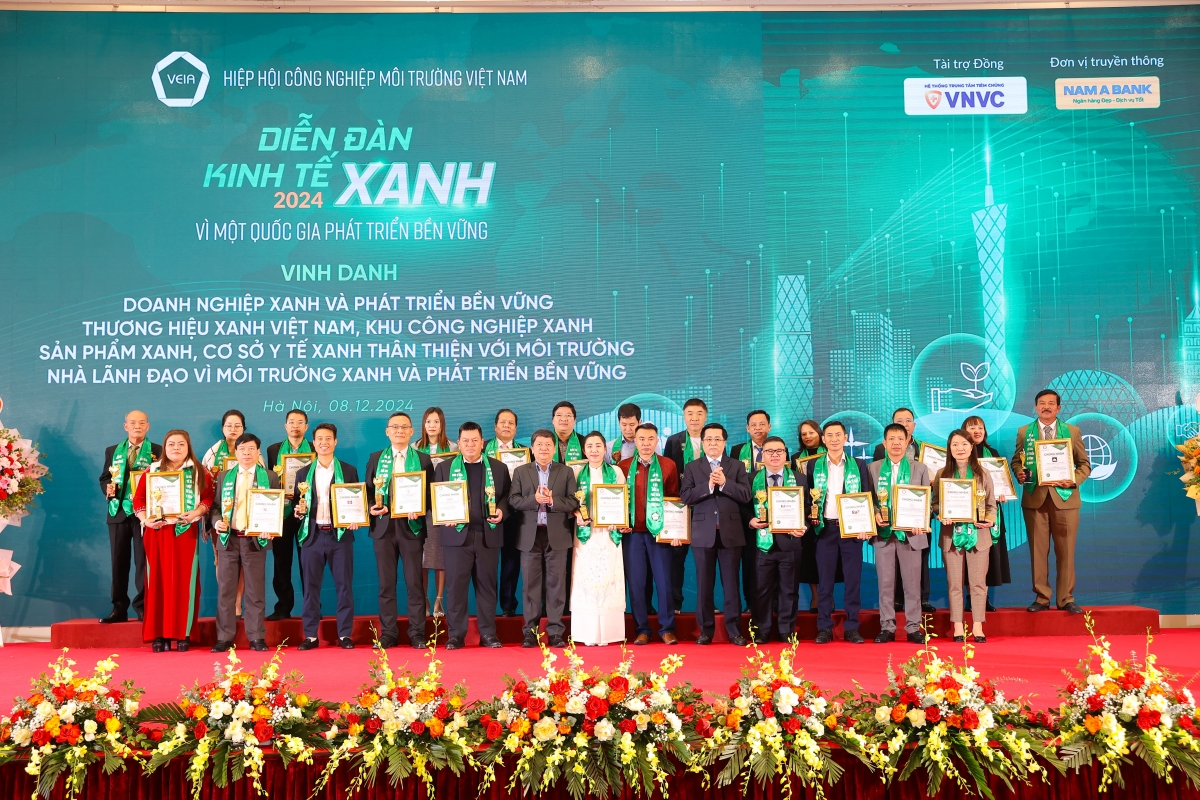 Vinh danh nhiều tổ chức, cá nhân trong Diễn đàn Kinh tế xanh vì một Quốc gia phát triển bền vững năm 2024