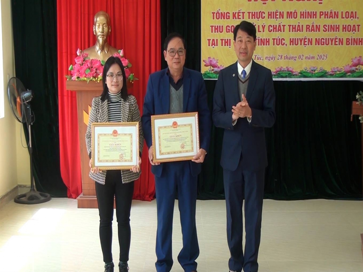 Thị trấn Tĩnh Túc, huyện Nguyên Bình, tỉnh Cao Bằng:  Tổng kết thực hiện mô hình phân loại, thu gom, xử lý chất thải rắn sinh hoạt