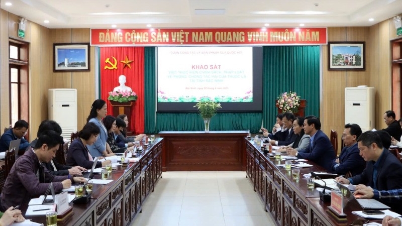 Ủy ban Văn hóa và Xã hội của Quốc hội khảo sát việc thực hiện phòng, chống tác hại của thuốc lá tại tỉnh Bắc Ninh Ủy ban Văn hóa và Xã hội của Quốc hội khảo sát việc thực hiện phòng, chống tác hại của thuốc lá tại tỉnh Bắc Ninh