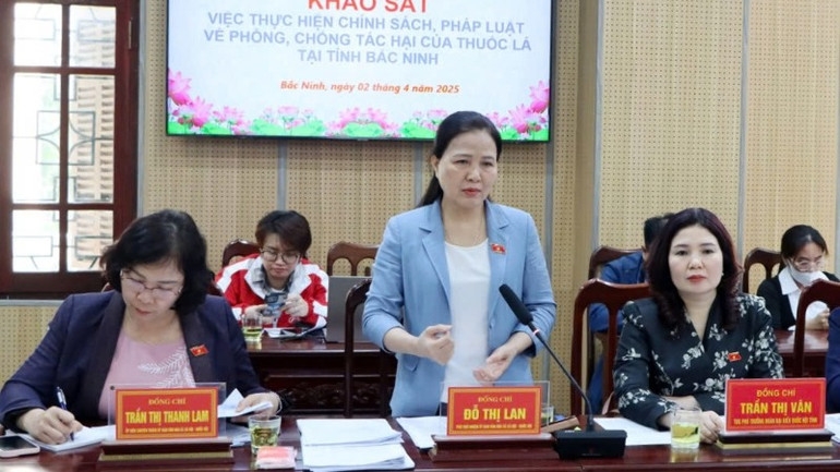 Ủy ban Văn hóa và Xã hội của Quốc hội khảo sát việc thực hiện phòng, chống tác hại của thuốc lá tại tỉnh Bắc Ninh Ủy ban Văn hóa và Xã hội của Quốc hội khảo sát việc thực hiện phòng, chống tác hại của thuốc lá tại tỉnh Bắc Ninh