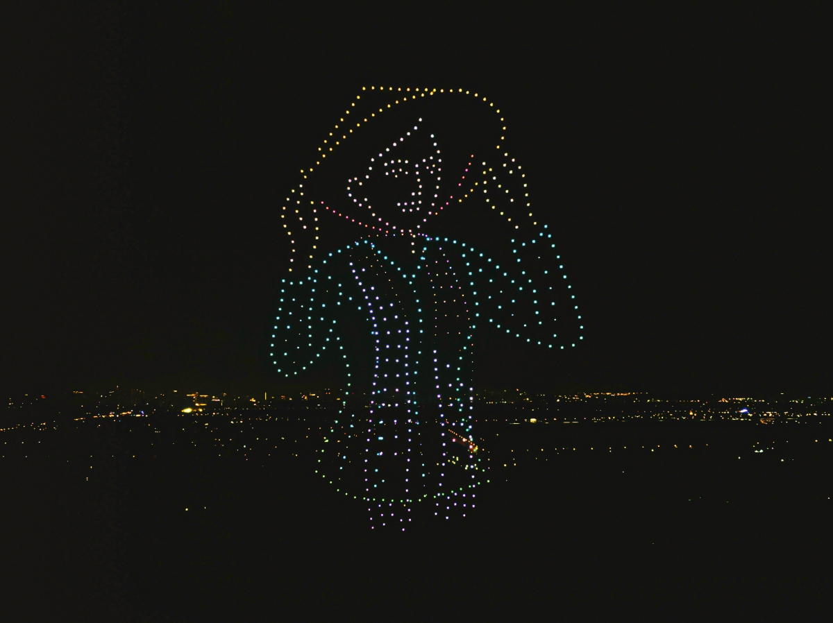 1.000 drone họa hình di sản Nam Bộ trên bầu trời 