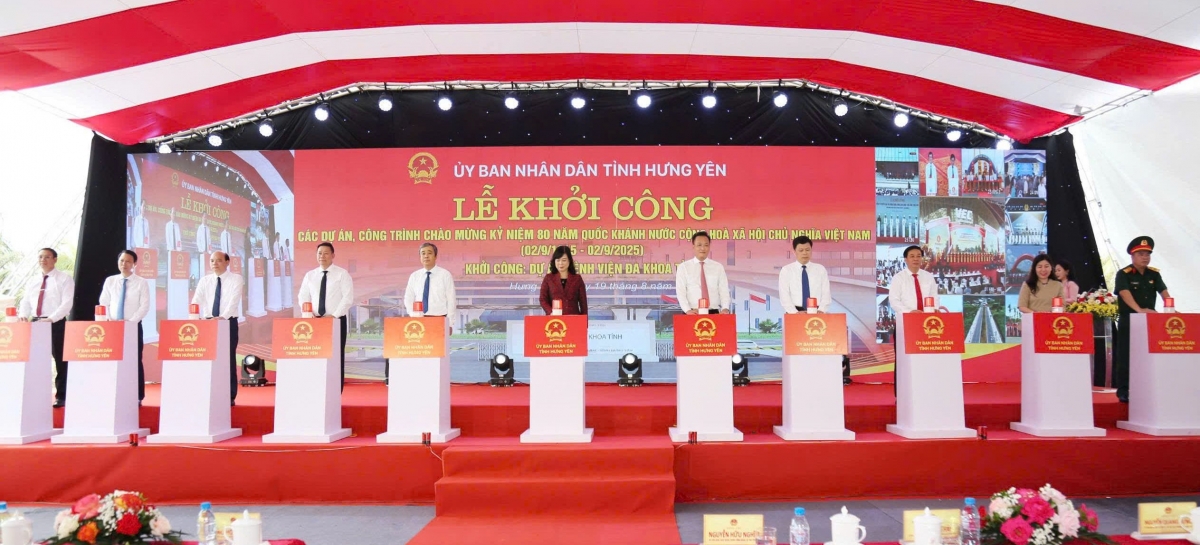 Hưng Yên: Khởi công 03 dự án trọng điểm chào mừng Quốc khánh 2/9