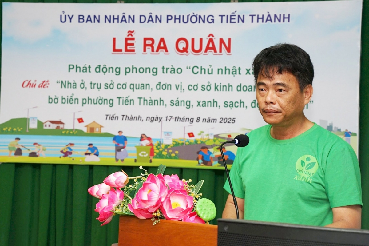 Phường Tiến Thành khởi động chiến dịch xanh, mỗi người dân là một “chiến sĩ môi trường”