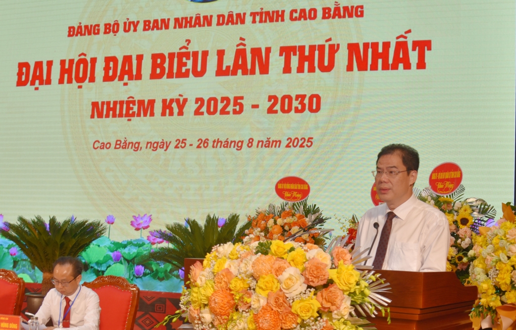 Đại hội đại biểu Đảng bộ UBND tỉnh Cao Bằng lần thứ I, nhiệm kỳ 2025 - 2030 thành công tốt đẹp