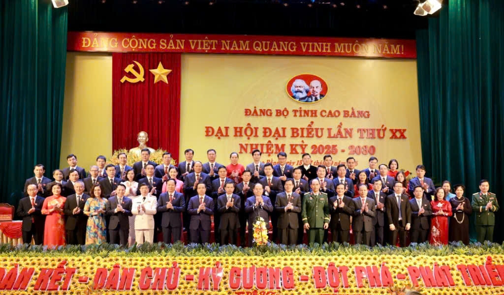 Đại hội đại biểu Đảng bộ tỉnh Cao Bằng lần thứ XX, nhiệm kỳ 2025 – 2030 đã thành công tốt đẹp