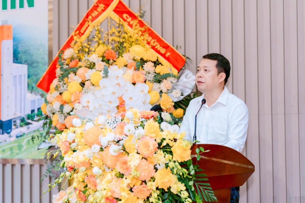 Ông Nguyễn Văn Vinh - Tổng Giám đốc tập đoàn Amaccao chia sẻ tại buổi Lễ Khánh thành