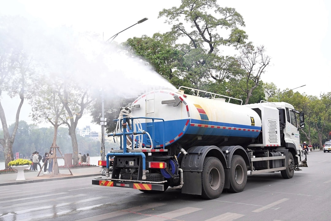 Tăng cường phun sương giảm bụi mịn