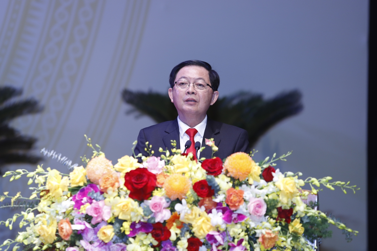 Bí thư Tỉnh ủy Gia Lai Hồ Quốc Dũng phát biểu khai mạc Đại hội