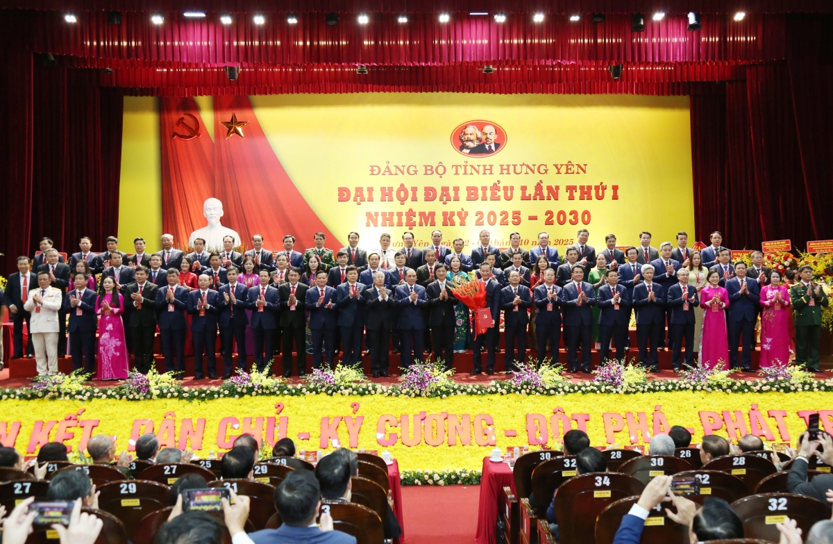 Đại hội đại biểu Đảng bộ tỉnh Hưng Yên lần thứ I, nhiệm kỳ 2025 - 2030 thành công tốt đẹp