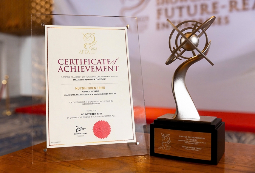 Tổng Giám đốc Amway Việt Nam nhận giải thưởng Doanh nhân xuất sắc Châu Á 2025 Tổng Giám đốc Amway Việt Nam nhận giải thưởng Doanh nhân xuất sắc Châu Á 2025