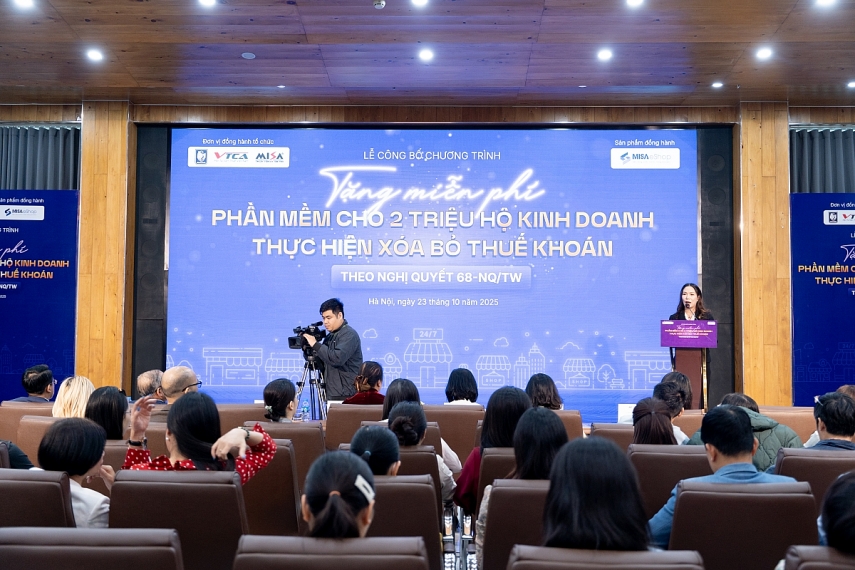 Tặng miễn phí phần mềm cho 2 triệu hộ kinh doanh thực hiện xóa bỏ thuế khoán theo Nghị quyết 68-NQ/TW