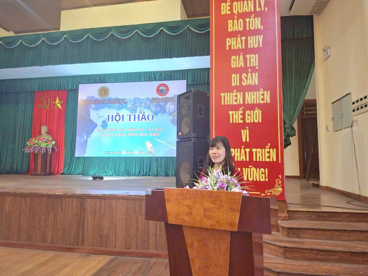 Viện trưởng Viện Địa lý nhân văn và Phát triển bền vững TS. Nguyễn Song Tùng phát biểu khai mạc Hội thảo