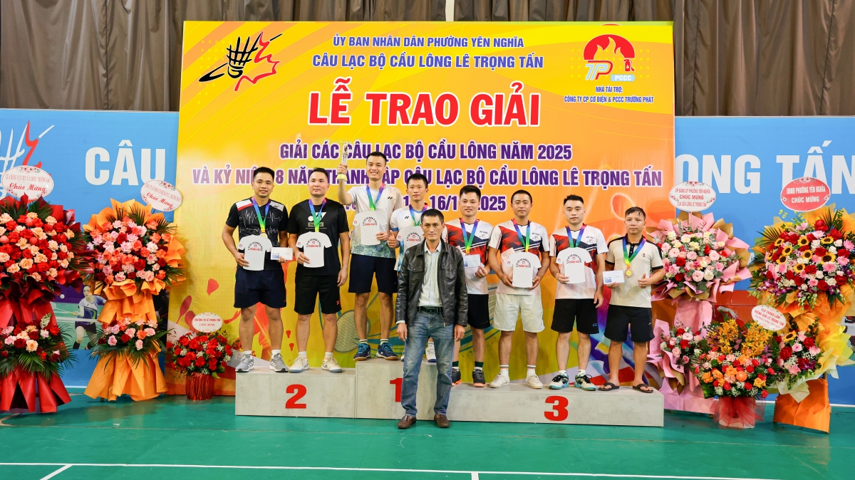 Tổ chức thành công Giải các Câu lạc bộ cầu lông năm 2025 và kỷ niệm 8 năm thành lập Clb cầu lông Lê Trọng Tấn
