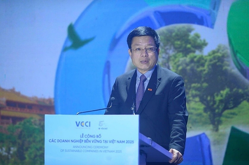Chủ tịch VCCI, Trưởng Ban chỉ đạo CSI 2025 Hồ Sỹ Hùng phát biểu khai mạc Lễ Công bố Chủ tịch VCCI, Trưởng Ban chỉ đạo CSI 2025 Hồ Sỹ Hùng phát biểu khai mạc Lễ Công bố