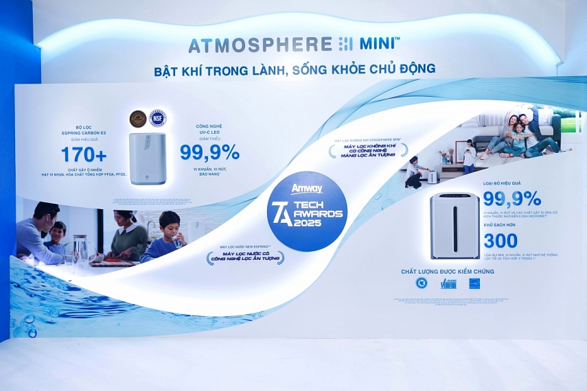 Amway nhận giải thưởng 'Thương hiệu Máy lọc nước nổi bật của năm' tại Tech Awards 2025