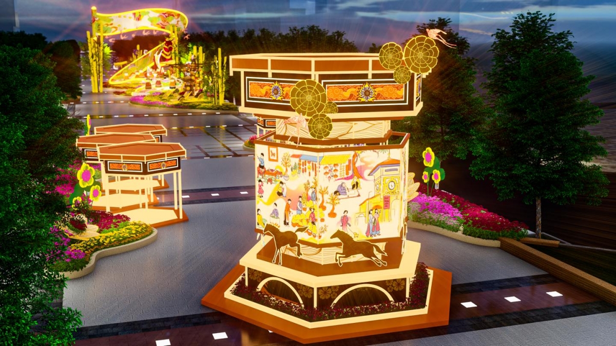 Khi “bản sắc Tết” hòa cùng “cam kết xanh” ở Đường hoa Nguyễn Huệ 2026