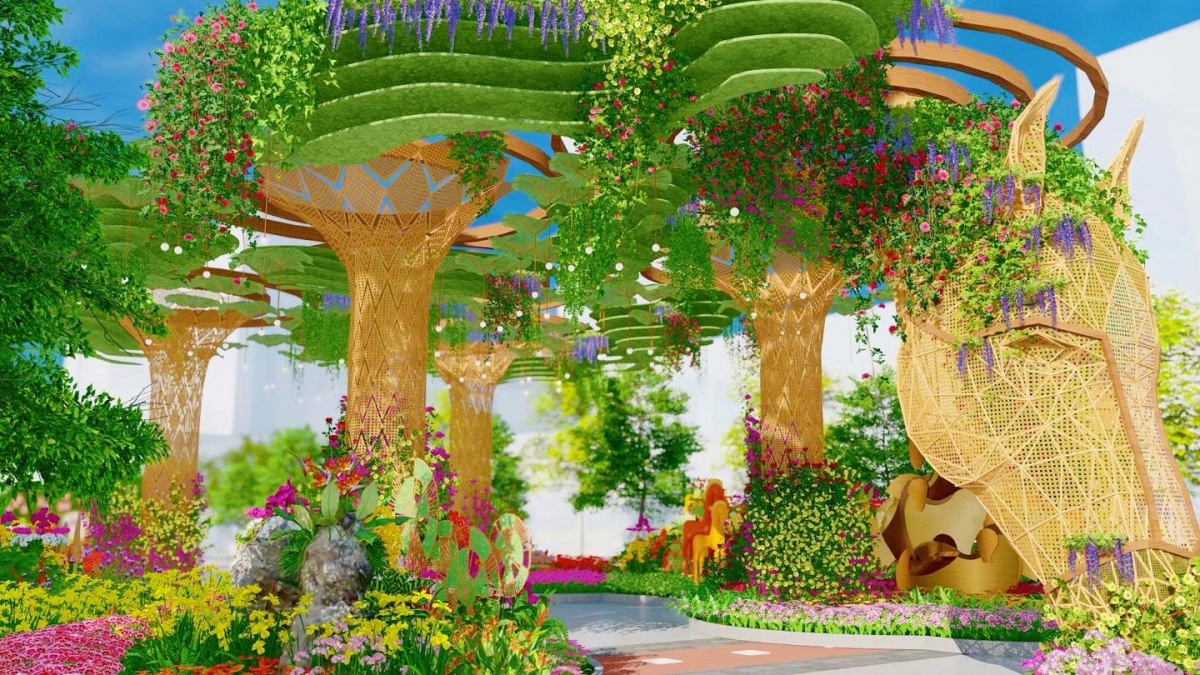 Khi “bản sắc Tết” hòa cùng “cam kết xanh” ở Đường hoa Nguyễn Huệ 2026