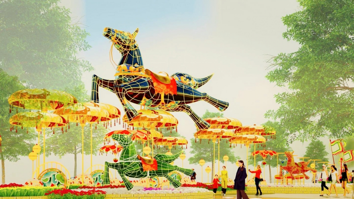 Khi “bản sắc Tết” hòa cùng “cam kết xanh” ở Đường hoa Nguyễn Huệ 2026