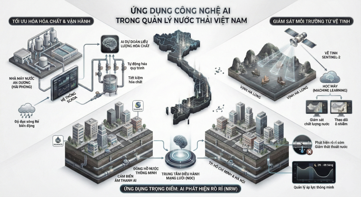 Ứng dụng công nghệ AI trong quản lý nước thải ở Việt Nam Ứng dụng công nghệ AI trong quản lý nước thải ở Việt Nam