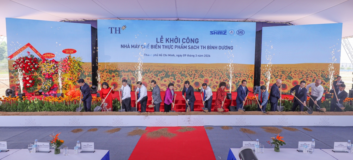 Tập đoàn TH khởi công Nhà máy chế biến thực phẩm sạch TH Bình Dương:  Mốc son mới trên con đường Vì sức khỏe cộng đồng