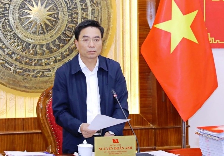 Bí thư Tỉnh ủy Thanh Hóa Nguyễn Doãn Anh phát biểu tại Hội nghị Ban Thường vụ Tỉnh ủy Thanh Hóa lần thứ 20 ngày 13 tháng 3 năm 2026