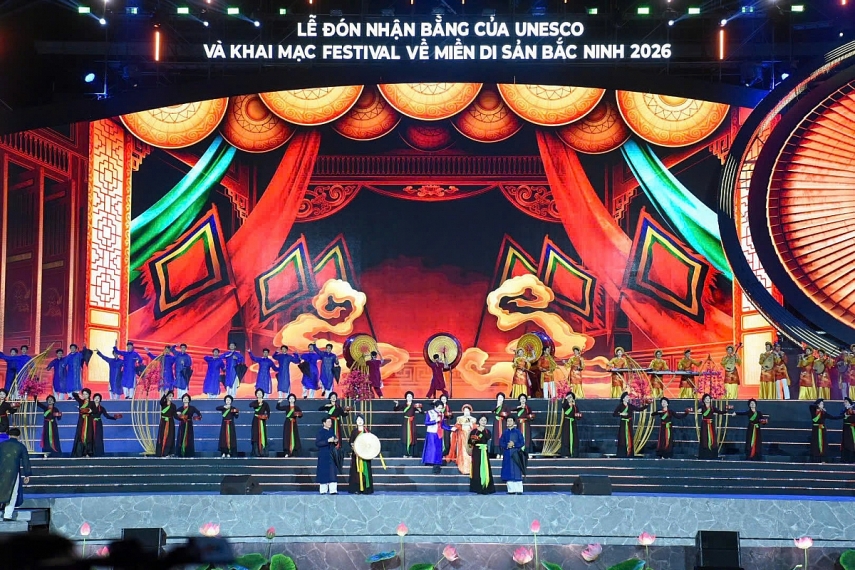 Lễ đón nhận Bằng của UNESCO và khai mạc Festival “Về miền di sản Bắc Ninh - 2026” Lễ đón nhận Bằng của UNESCO và khai mạc Festival “Về miền di sản Bắc Ninh - 2026”