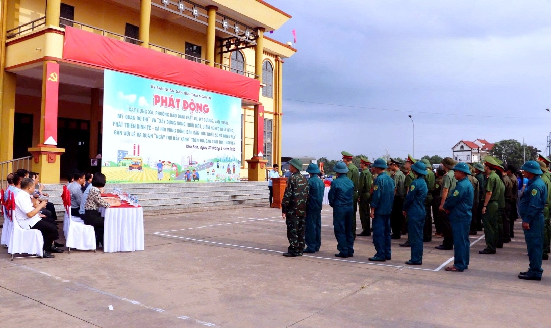 Thái Nguyên đồng loạt ra quân phát động xây dựng đô thị văn minh, xã nông thôn mới xanh - sạch - đẹp gắn với “Ngày thứ Bảy xanh” năm 2026