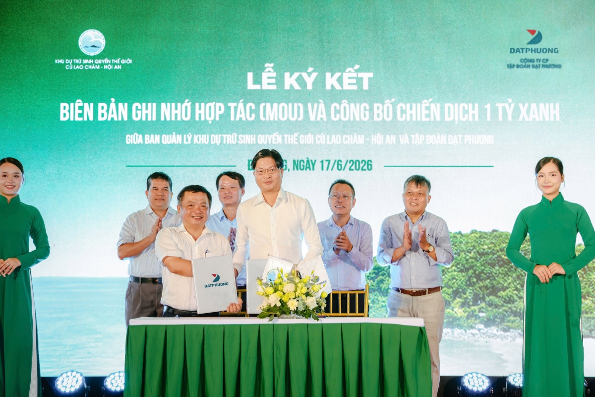 Lễ ký kết Biên bản ghi nhớ giữa Tập đoàn Đạt Phương và Ban quản lý khu dự trữ sinh quyển Cù Lao Chàm – Hội An