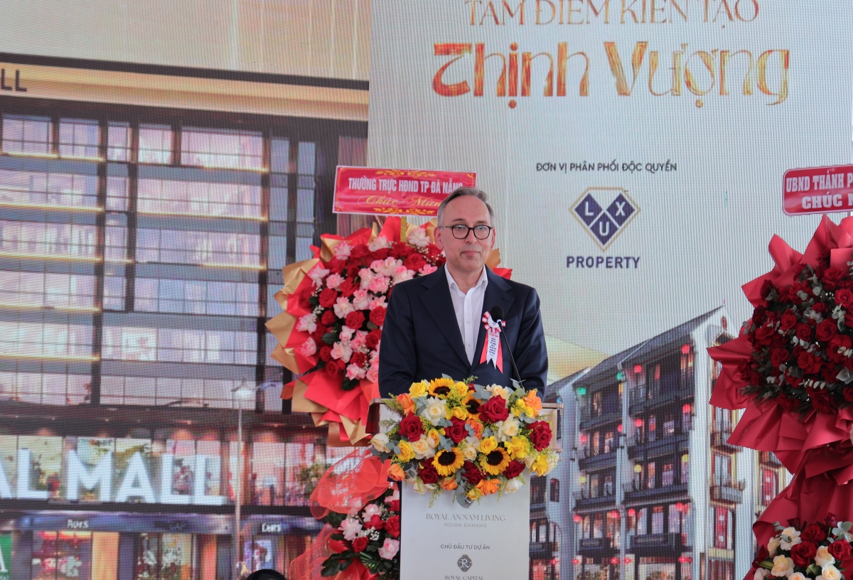Phát biểu tại lễ khởi công, ông Sven A. Saebel – Tổng Giám đốc điều hành Tập đoàn Royal Capital 