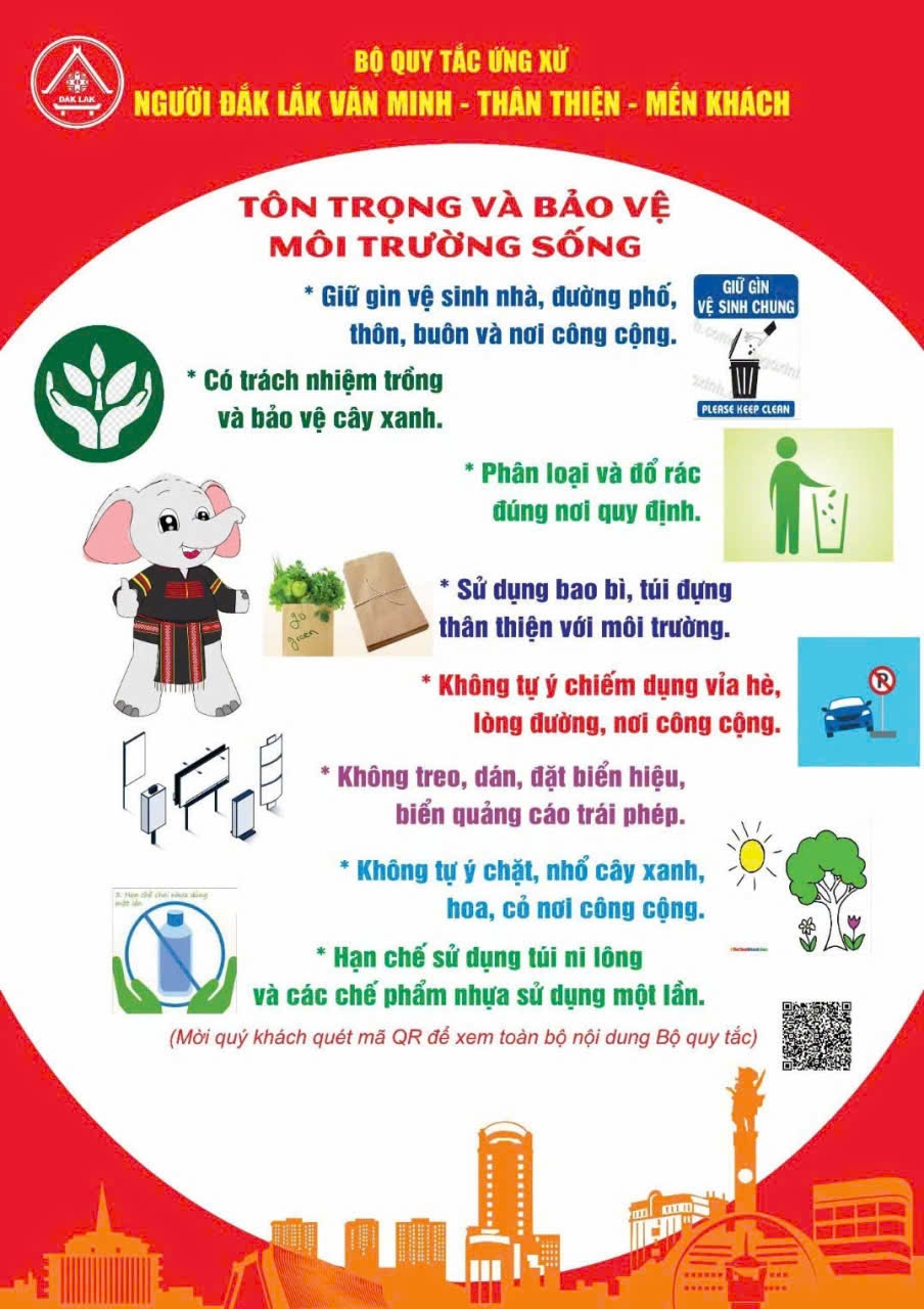 Đắk Lắk lan tỏa văn hóa ứng xử xanh, xây dựng môi trường sống văn minh và phát triển bền vững