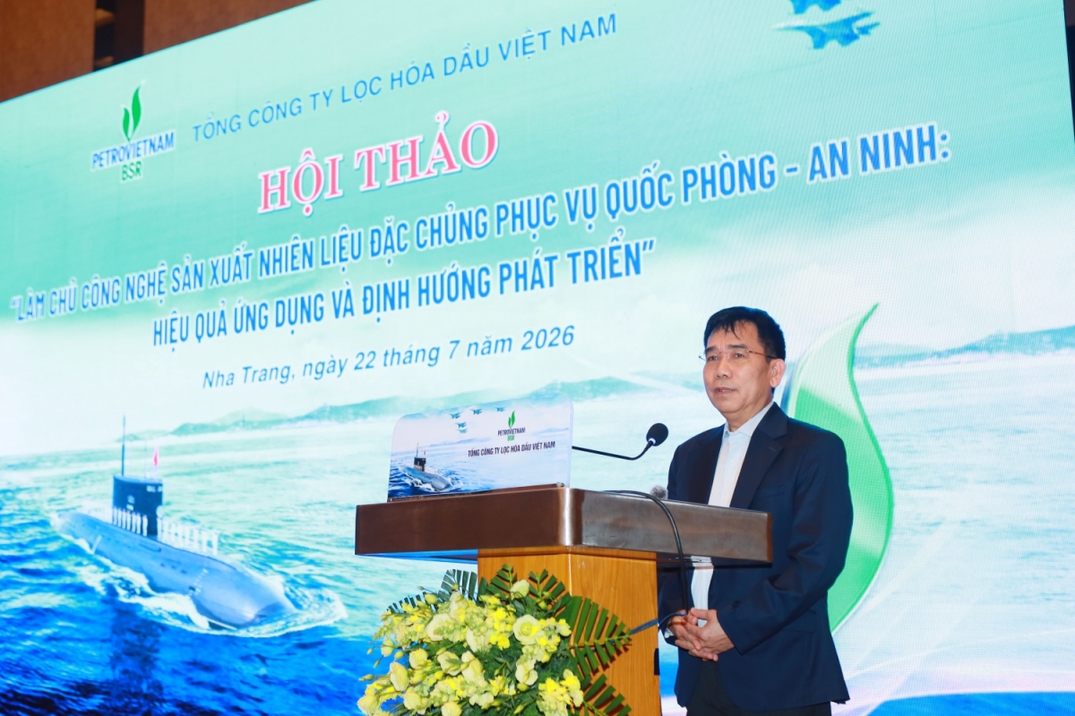TS Lê Xuân Huyên - Phó Tổng Giám đốc Petrovietnam nhấn mạnh hiệu quả ứng dụng và các giá trị đặc biệt quan trọng của công trình do BSR nghiên cứu
