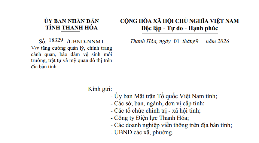 Thanh Hóa: Hằng tuần bố trí 1 ngày cố định tổng vệ sinh môi trường