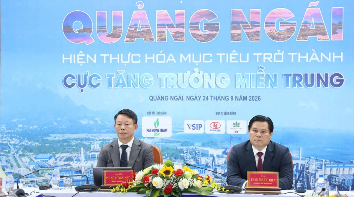 Hội thảo “Quảng Ngãi hiện thực hóa mục tiêu trở thành cực tăng trưởng miền Trung” do báo Tiền Phong đã phối hợp cùng UBND tỉnh Quảng Ngãi tổ chức